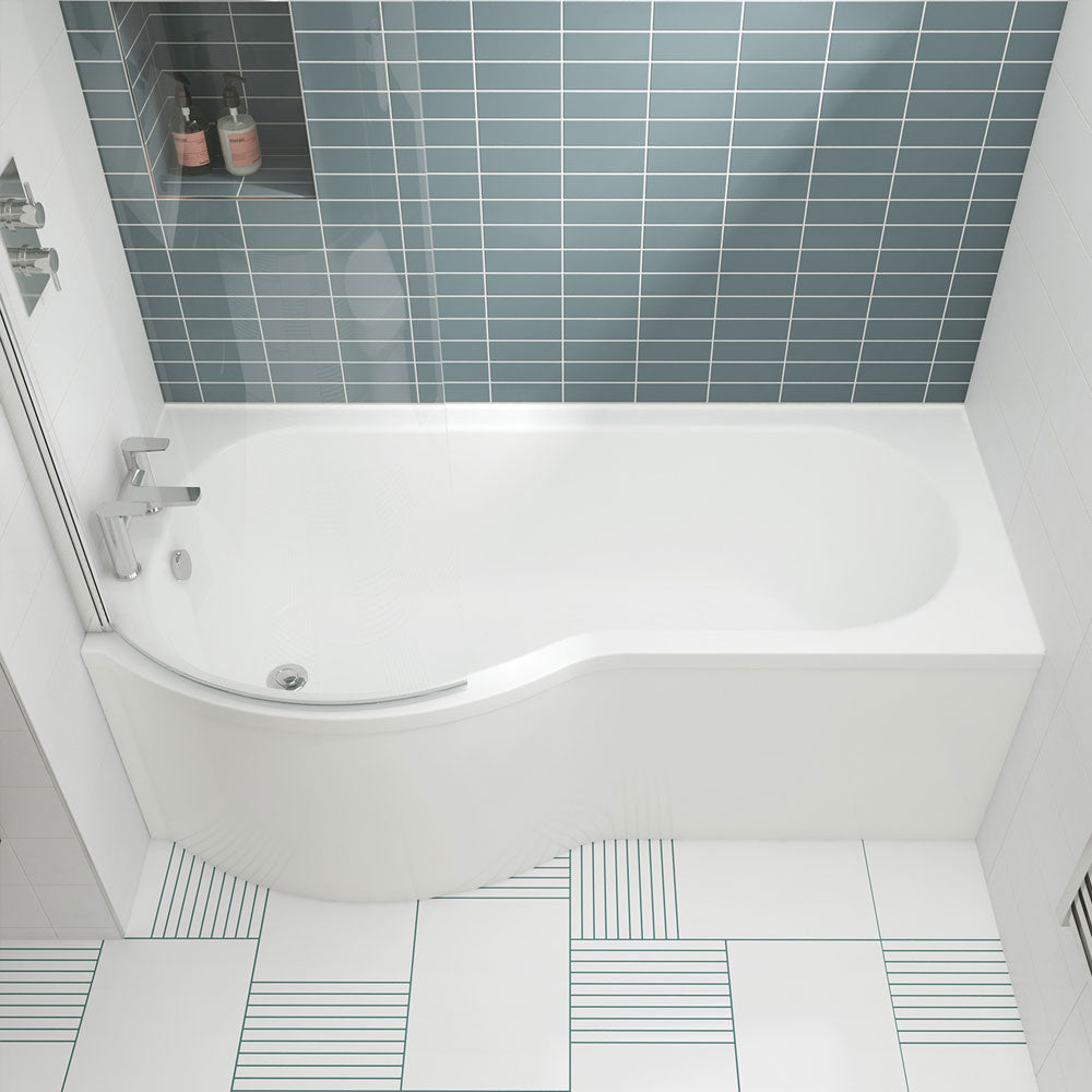 1700mm Right Hand P-Shaped Bath Bundle (Includes Bath, Screen & Front Panel) - PBATH1700RH