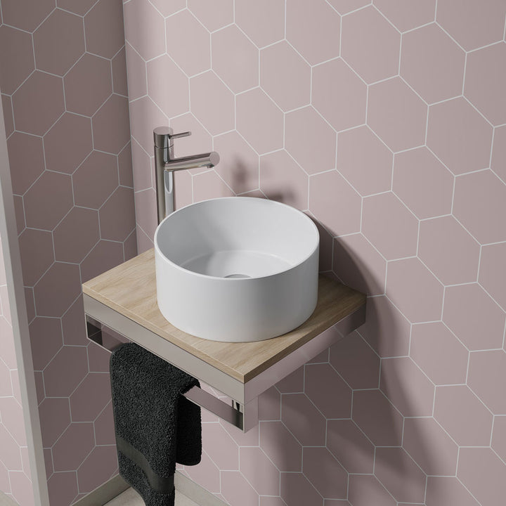 Fibo Urban - 2.4m x 0.6m Wall Panel - Dusky Pink (Hexagonal) - Pack Of 2