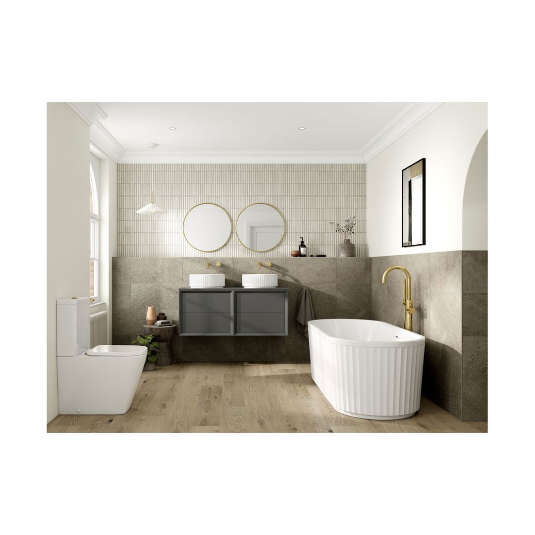 Ember 503mm Floor Standing WC Unit - Matt Clay