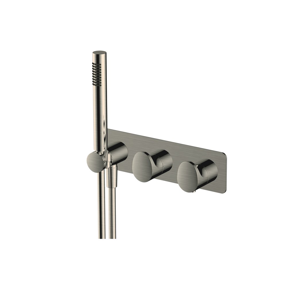 Rak Dual Outlet Thermo Shower Kit Nickel