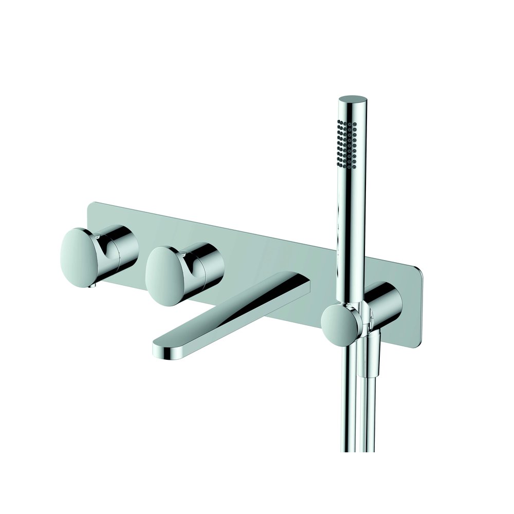 Rak Dual Outlet Thermo Shw Kit & Spout Chr