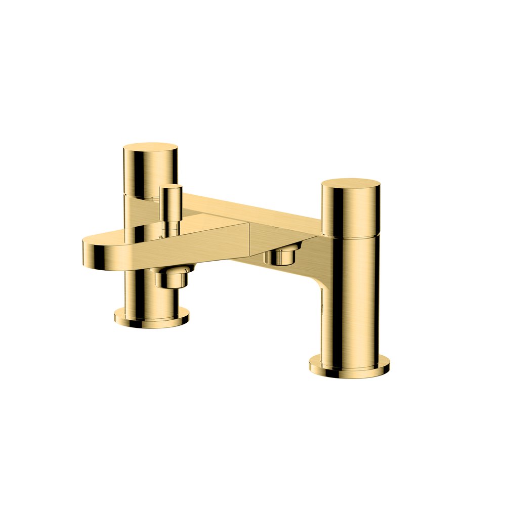 Rak Petit Round Deck Bath Shower Mixer Gold