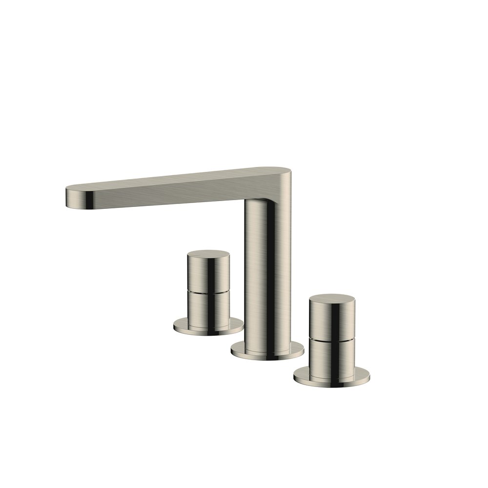 Rak Petit Round 3 Hole Basin Mixer Nickel