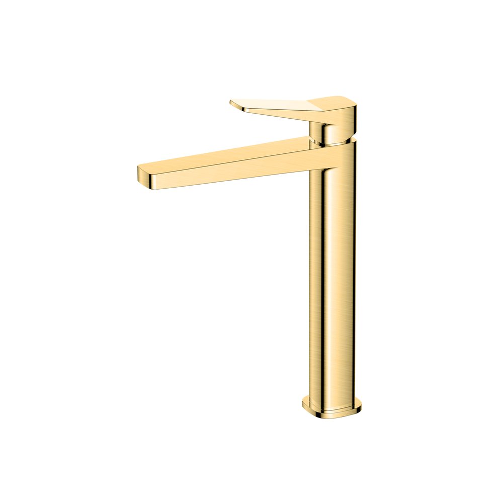 Rak Petit Square Tall Basin Mixer Gold