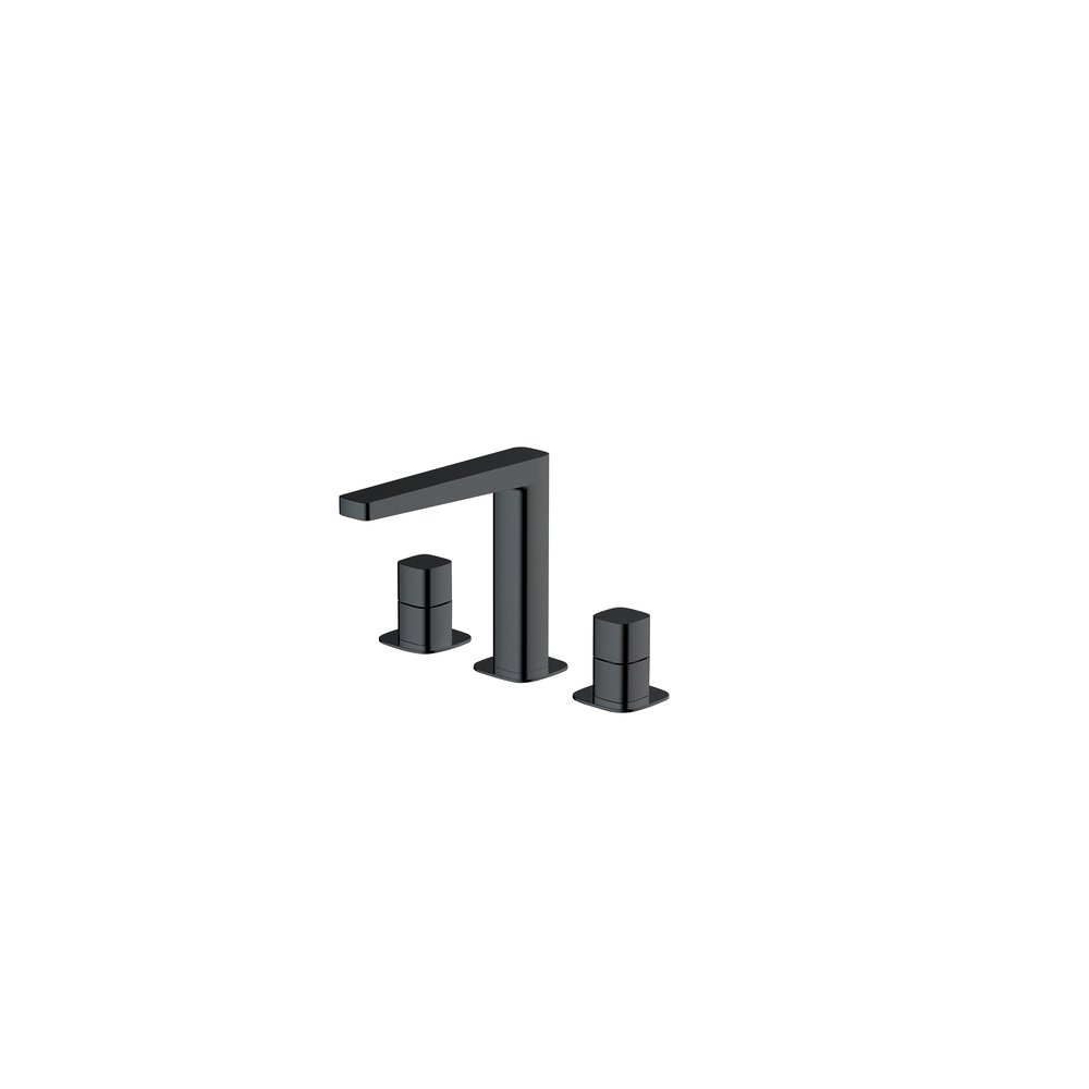 Rak Petit Square 3 Hole Basin Mixer Black