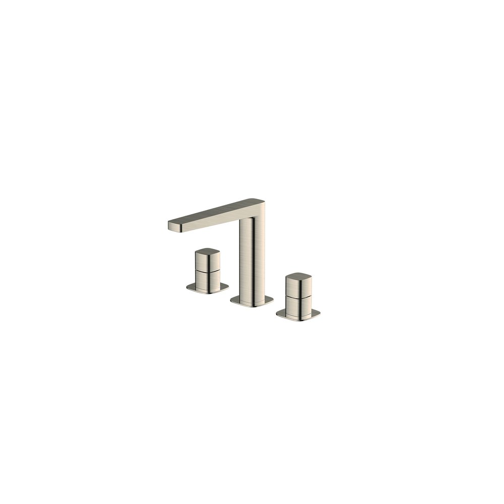 Rak Petit Square 3 Hole Basin Mixer Nickel