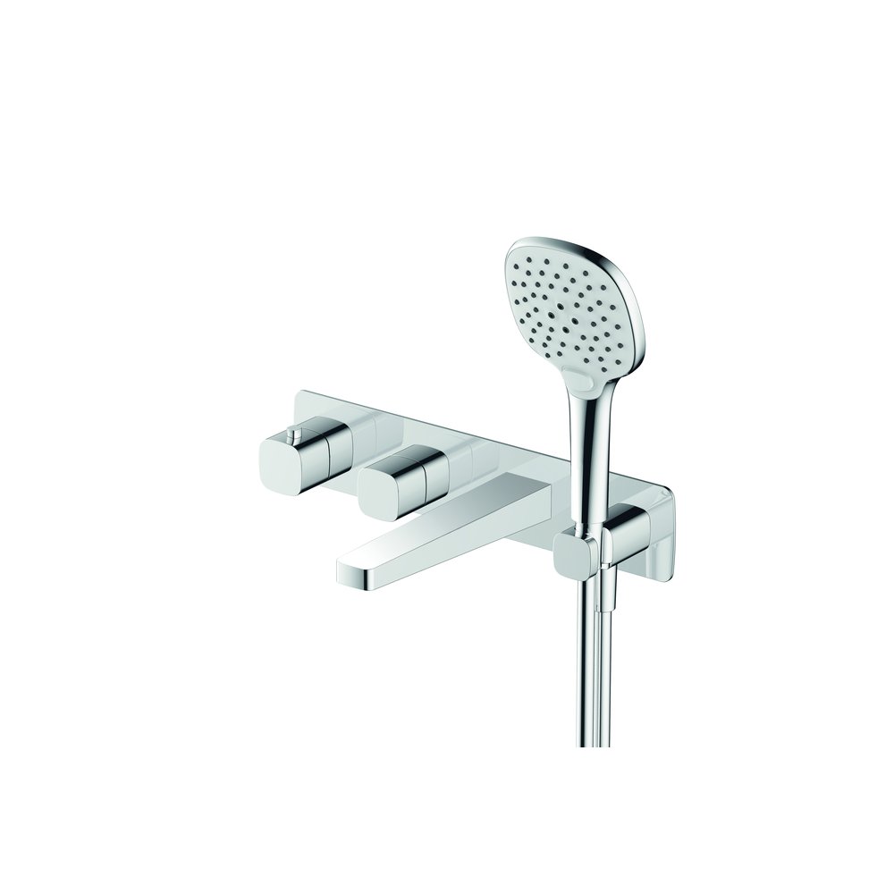 Rak Petit Square WM Bath/Shower Mixer Chrome