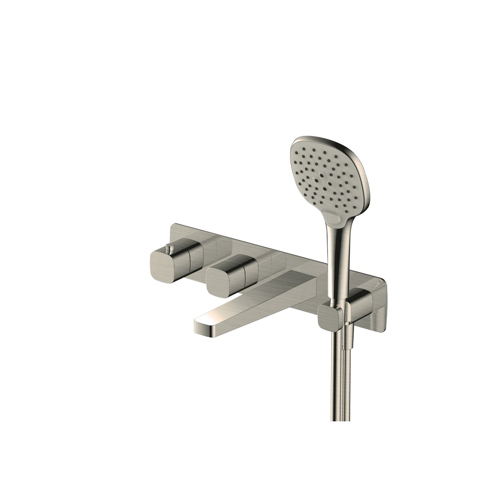 Rak Petit Square WM Bath/Shower Mixer Nickel