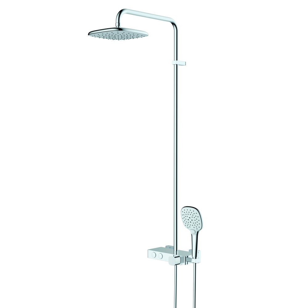Rak Petit Square Shower Column Chrome