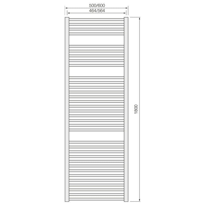 Warmbase LoCo Premier Curved 500 x 1800mm Chrome Ladder Rail