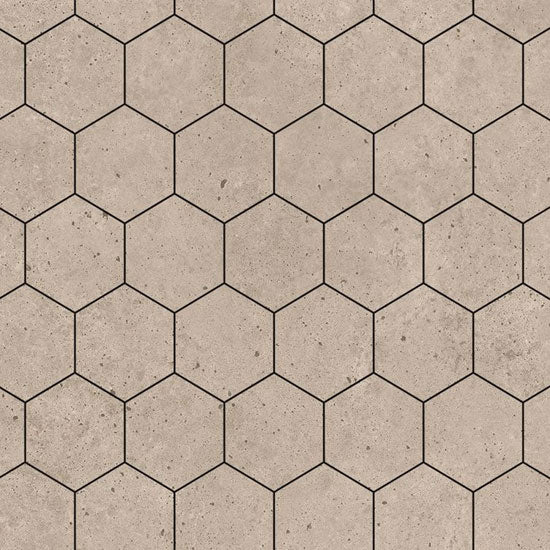 Fibo Urban - 2.4m x 0.6m Wall Panel - Rough Cement (Hexagonal) - Single