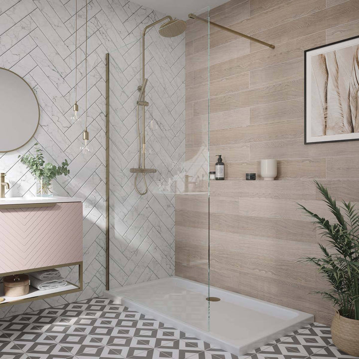 Walk In Shower Complete Suite Pack - Brushed Brass - VODASUITE19