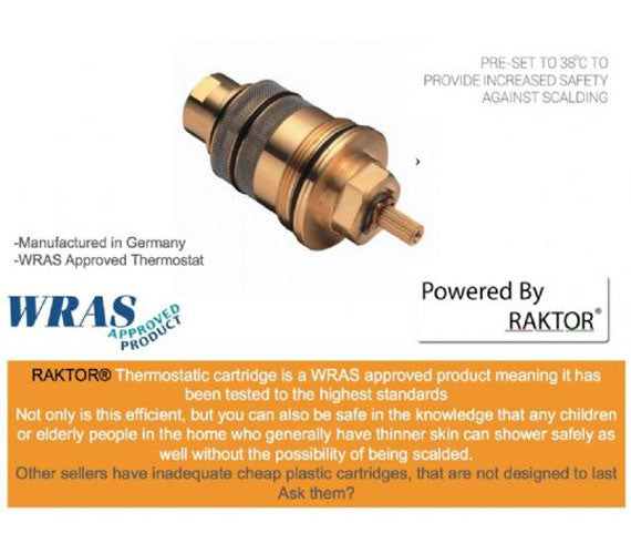 Square Exposed Thermostatic Shower Valve Including Handset & Hose