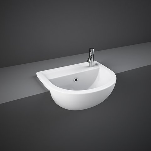 RAK Compact 45cm Semi Recessed Basin 1th LH