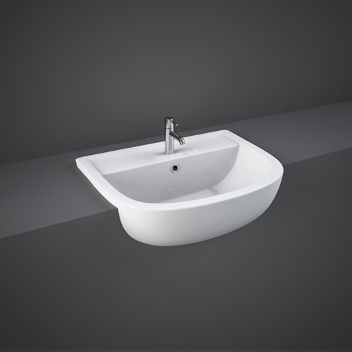 RAK Compact 45cm Semi Recessed Basin 1th LH
