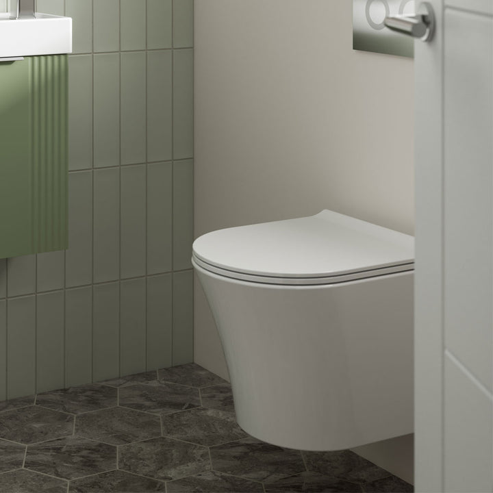 Wall Hung Pan & Soft Close Seat - TOILETSET4