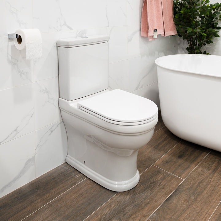 Traditional White Floorstanding Vanity, Tap & Toilet Bundle - VODASUITE31