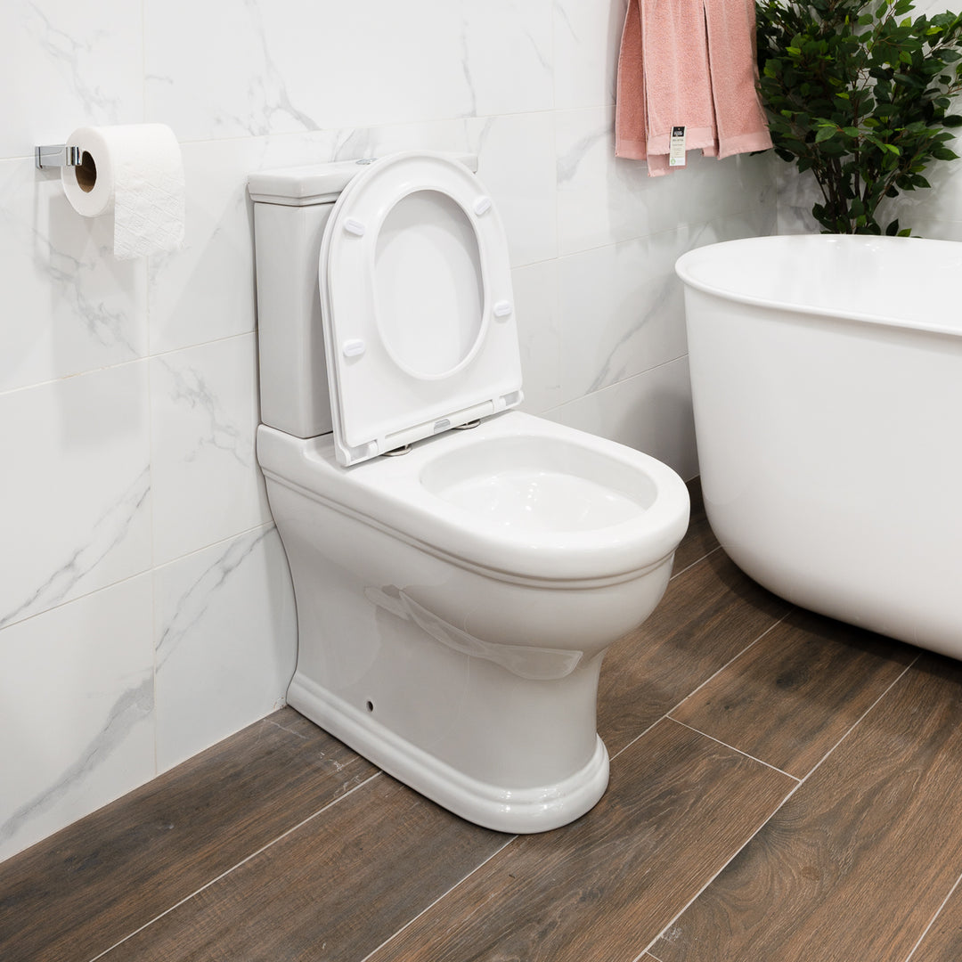 Traditional White Floorstanding Vanity, Tap & Toilet Bundle - VODASUITE31