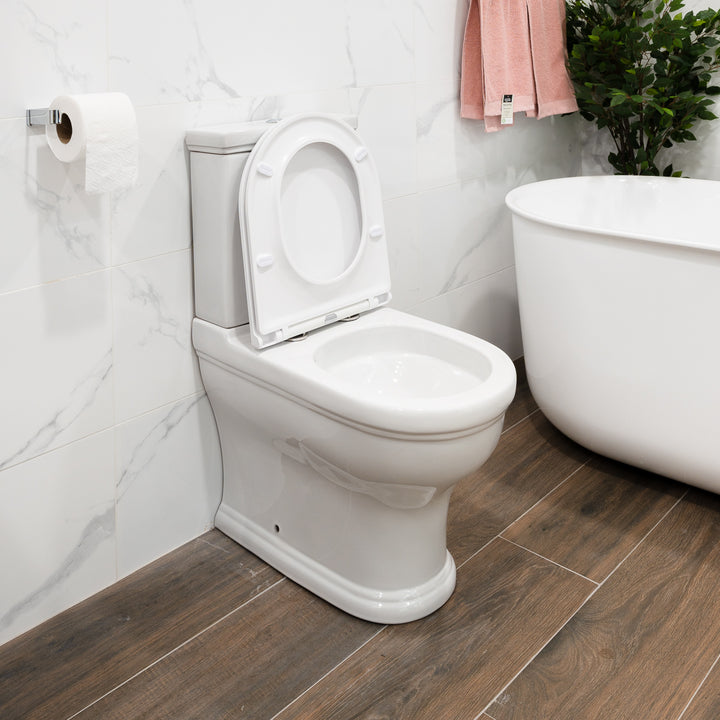 Traditional White Floorstanding Vanity, Tap & Toilet Bundle - VODASUITE31