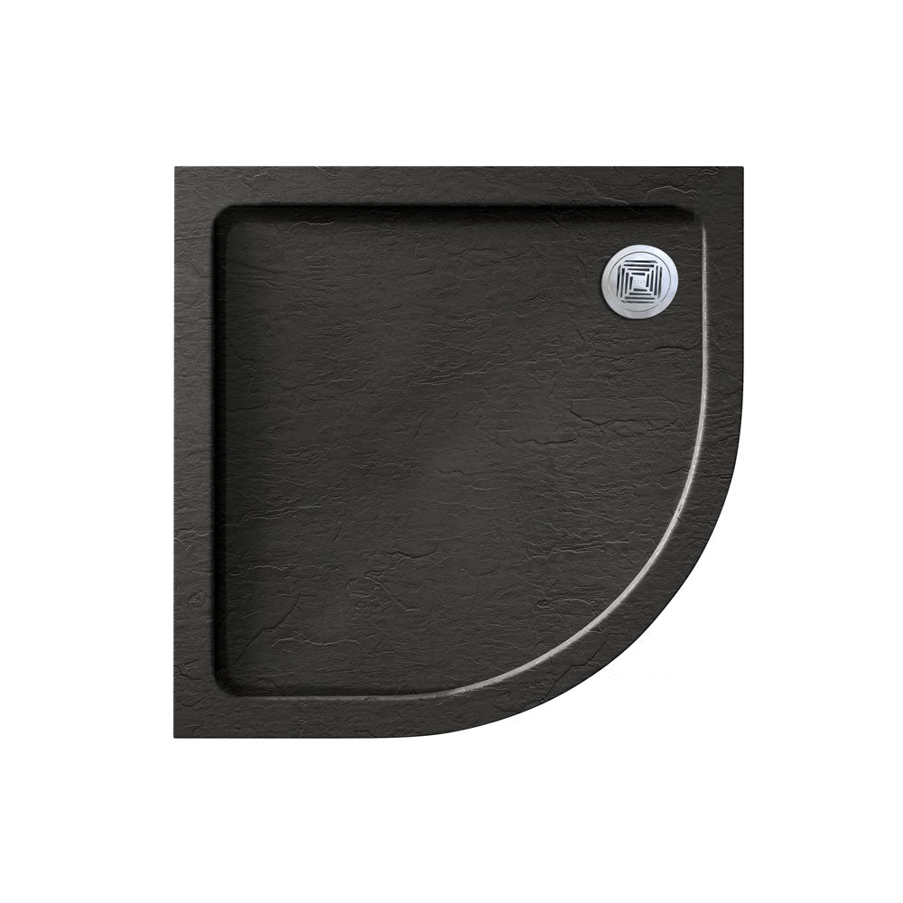 Slate Effect Tray - 800 x 800mm Quadrant - Black