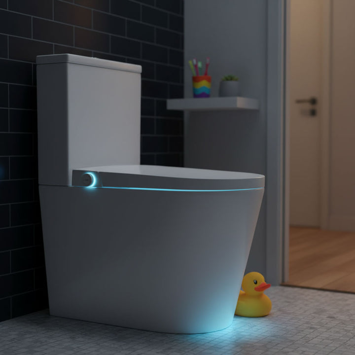 Close Coupled Smart Toilet With Heated Seat & Ambient Lighting