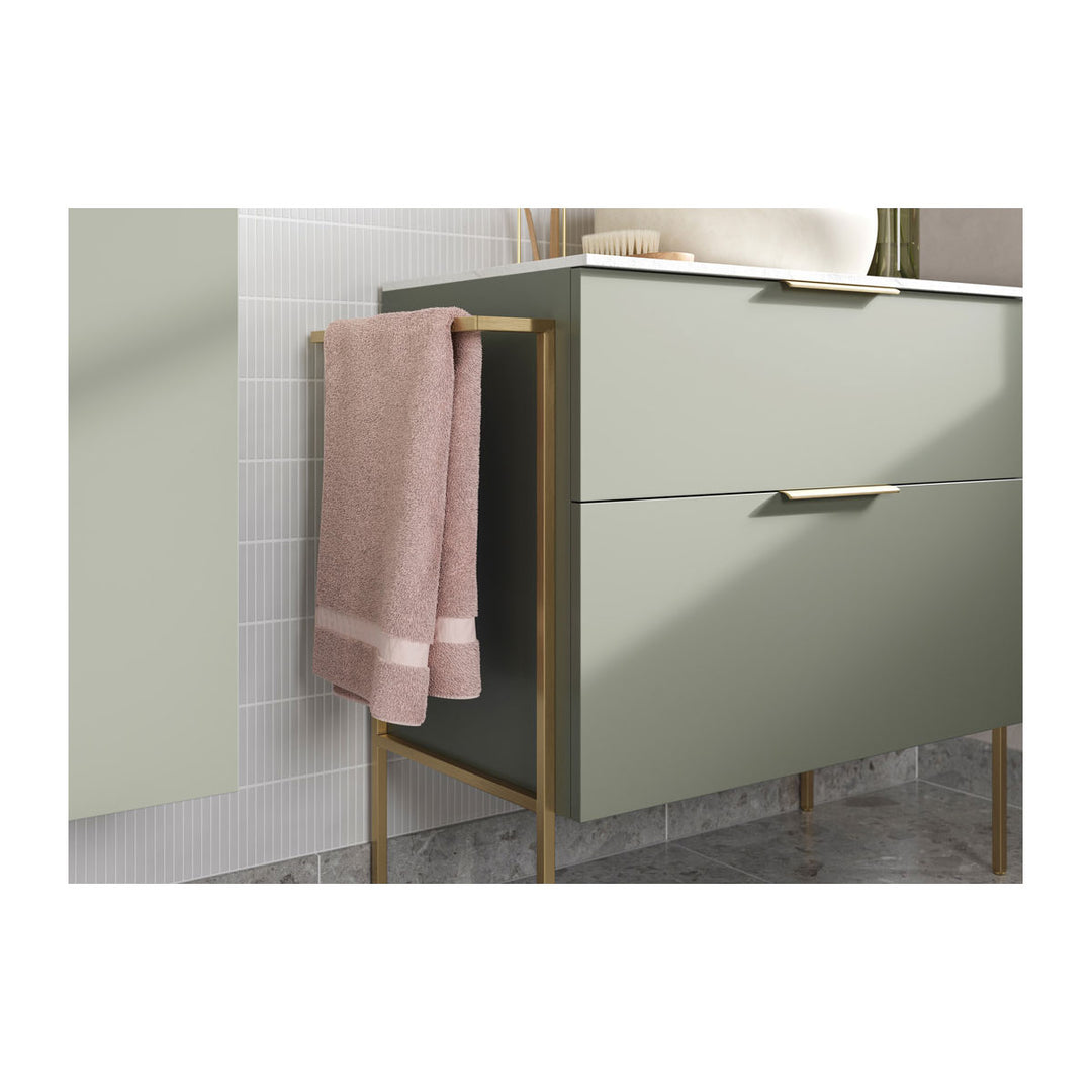 Hadleigh 500mm WC Unit - Matt Olive Green