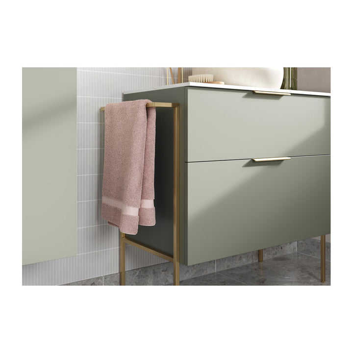 Hadleigh 500mm WC Unit - Matt Olive Green