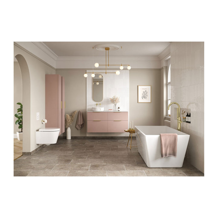 Hadleigh 500mm WC Unit - Matt Antique Rose