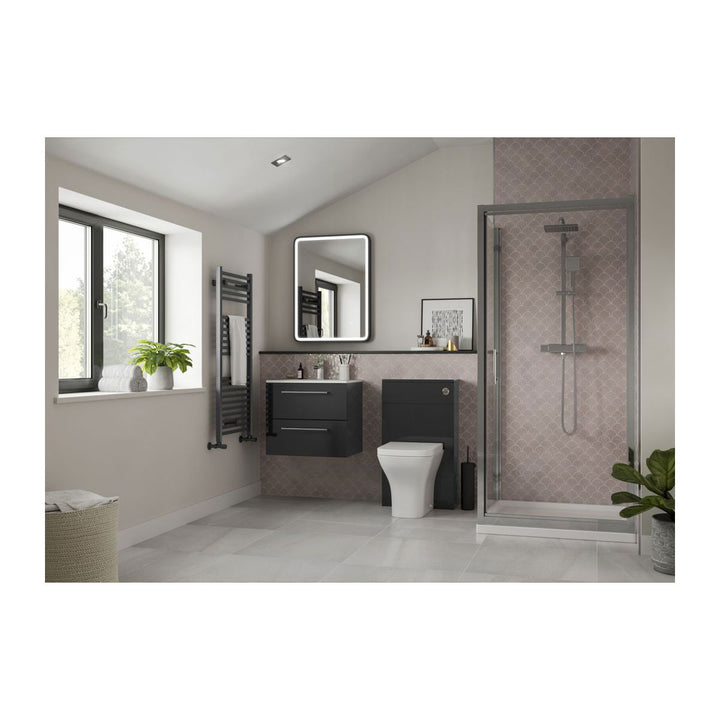 Turton 500mm Floor Standing WC Unit - Anthracite Gloss