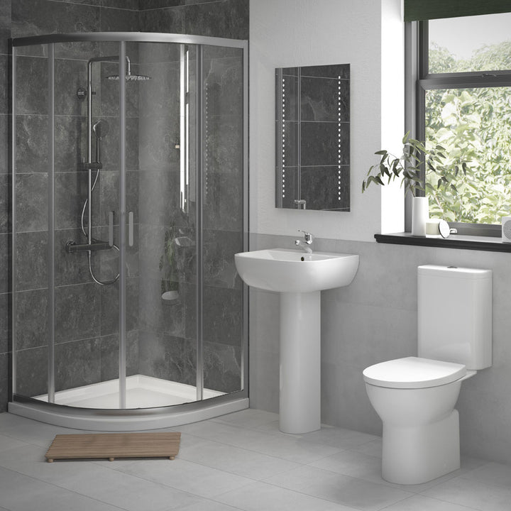 Full Shower Enclosure Suite Including Enclosure, Tray, Ceramics, Tap & Shower