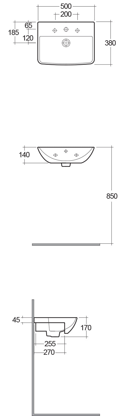 RAK Ceramics Summit Semi-Recessed Basin