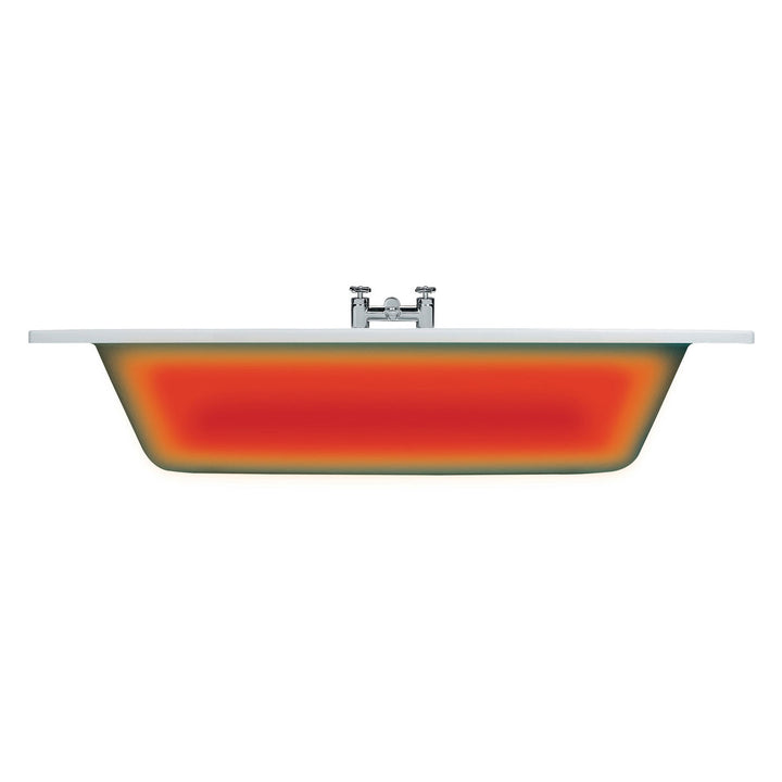 Clayton Gripped 1700x700mm Twin Grip Bath SUPERCAST Re-enforced 0 Tap Holes