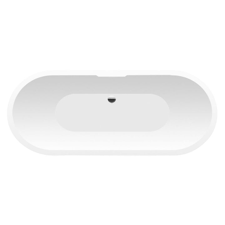 Freestanding Luxury Double Ended Bath 1655 x 750 mm - Black San Marlo by Synergy