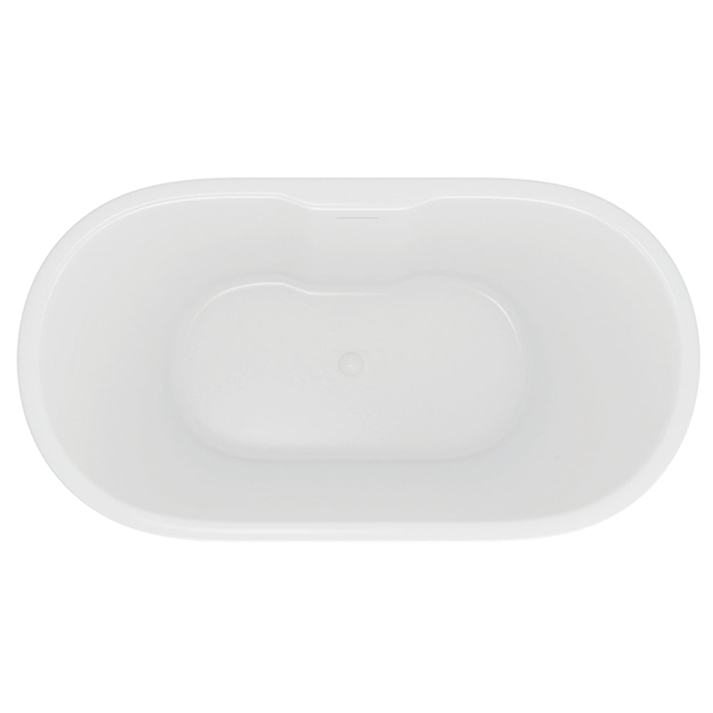 Freestanding Modern Double Ended Bath 1655mm (Black) - Manhattan By Voda Design