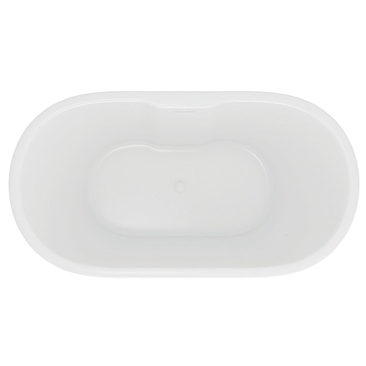 Freestanding Modern Double Ended Bath 1655mm (Black) - Manhattan By Voda Design