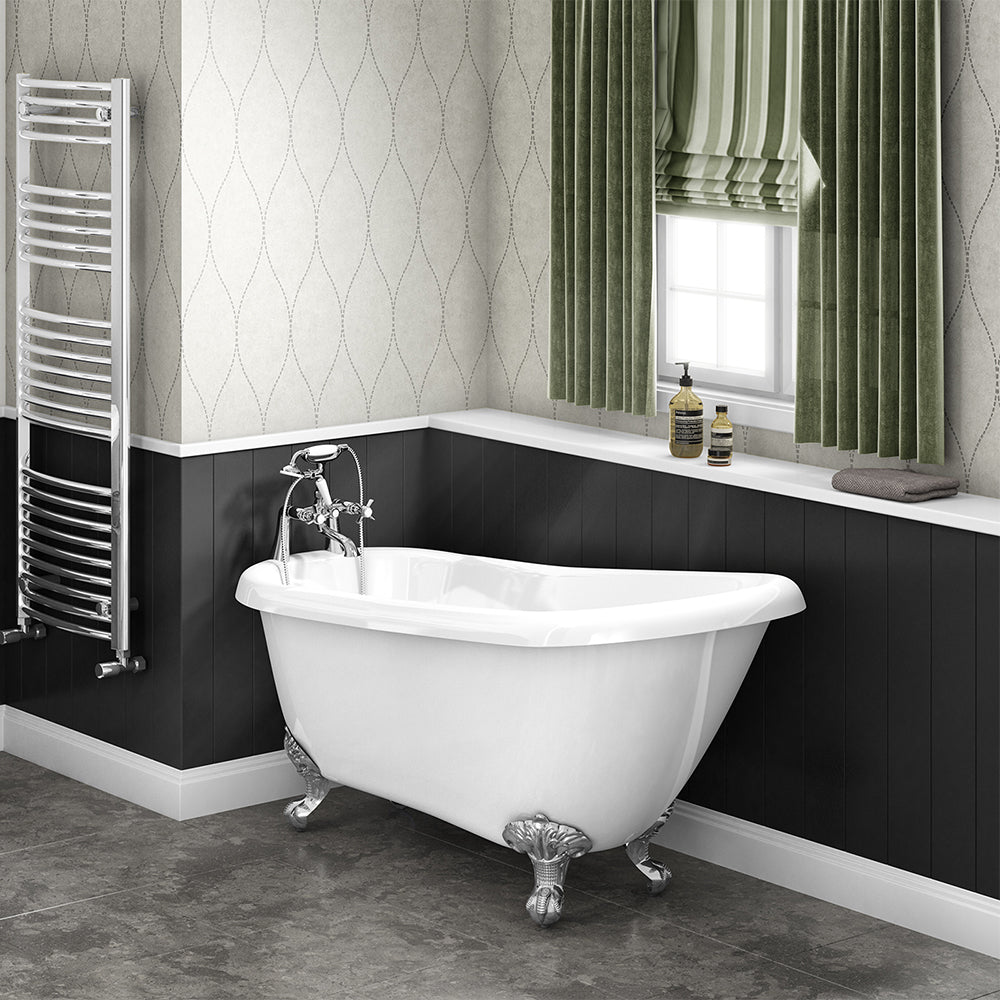 Freestanding Traditional Slipper Bath With Ball And Claw Feet 1555mm - Belgravia By Voda Design