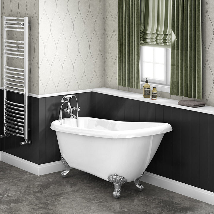 Freestanding Traditional Slipper Bath With Ball And Claw Feet 1555mm - Belgravia By Voda Design