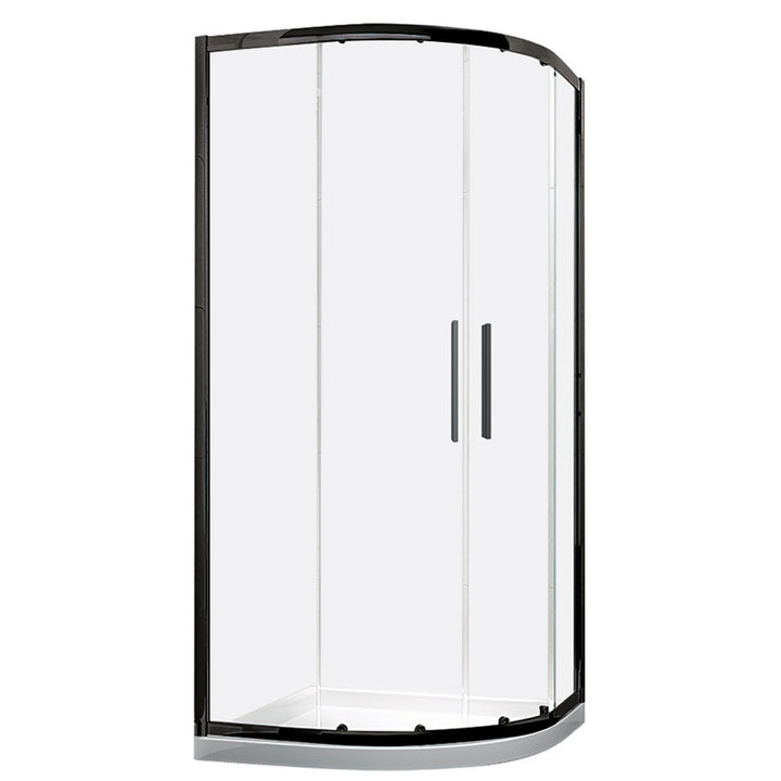 6mm 2 Door sliding Quadrant Enclosure 800mm - Black