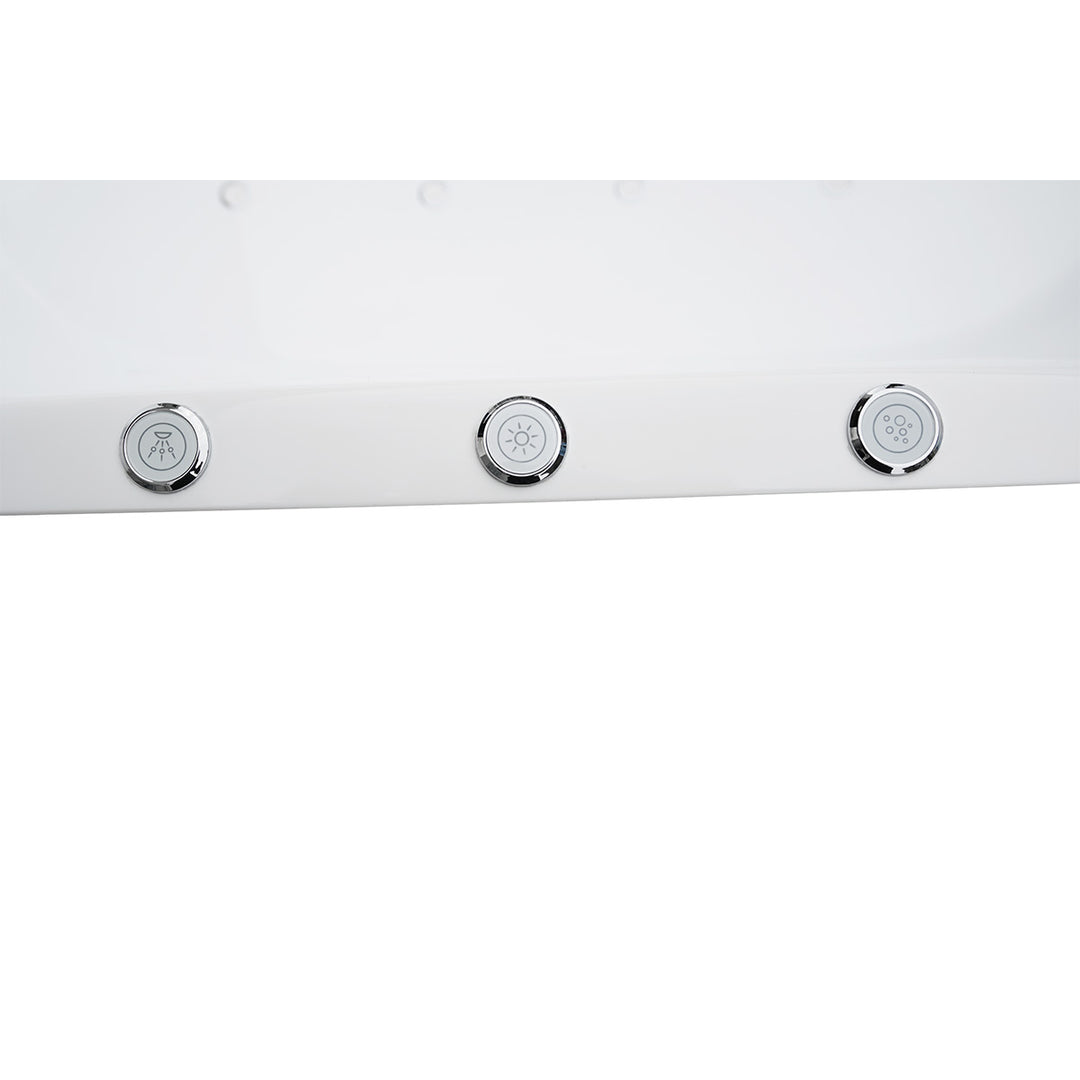 Loco Freestanding Bath 1800 x 900 x 720mm with Hydro Whirlpool & Air Jets