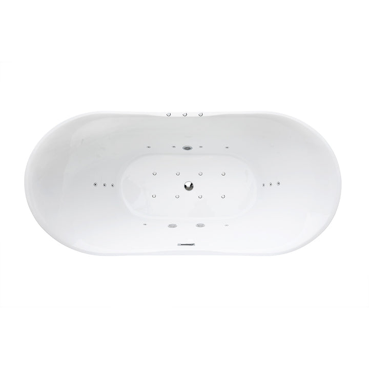 Loco Freestanding Bath 1800 x 900 x 720mm with Hydro Whirlpool & Air Jets