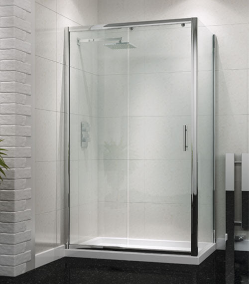 Single Sliding Shower Door 1000mm - Kaso 6 by Voda Design (6mm Thick)