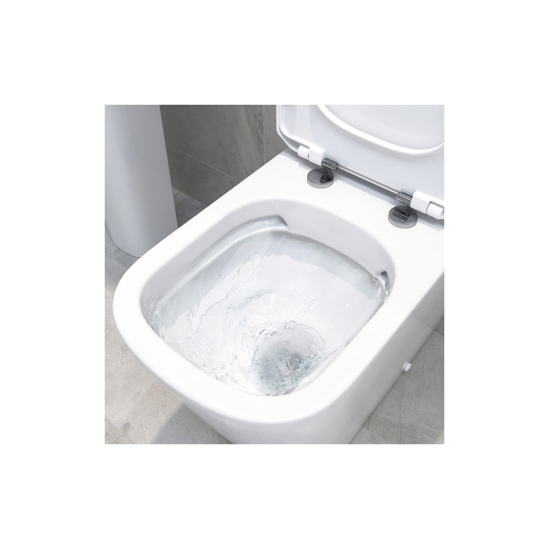 Series10 Rimless Close Coupled Open Back Comfort Height WC & Soft Close Seat