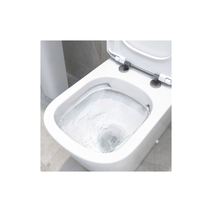 Series10 Rimless Close Coupled Open Back Comfort Height WC & Soft Close Seat
