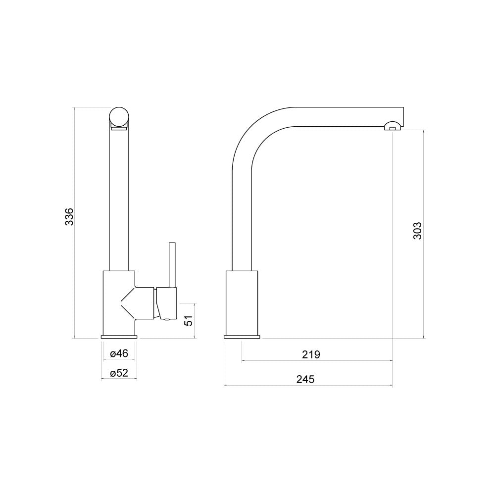 Tamar Kitchen Mixer Tap - By Voda Design