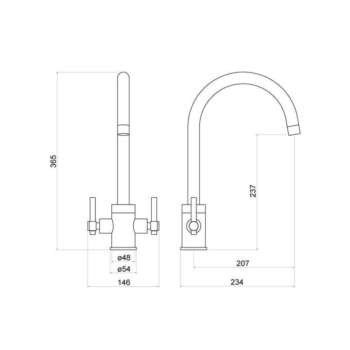 Lempa Kitchen Mixer Tap - By Voda Design