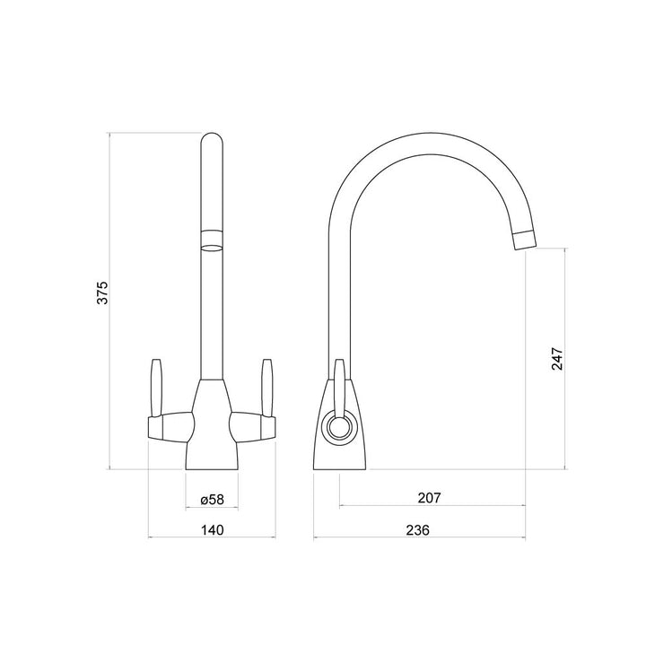 Itchen Kitchen Mixer Tap - By Voda Design