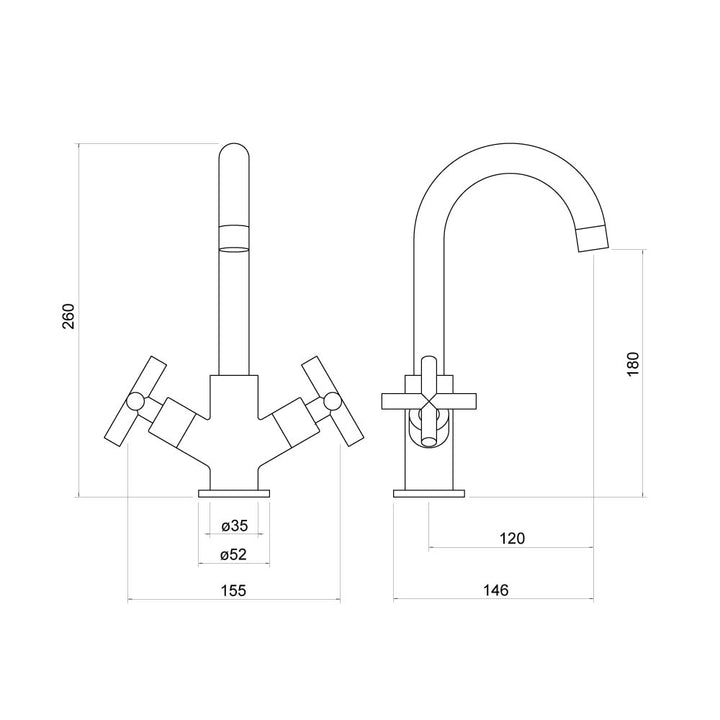 Boyne Kitchen Mixer Tap - By Voda Design