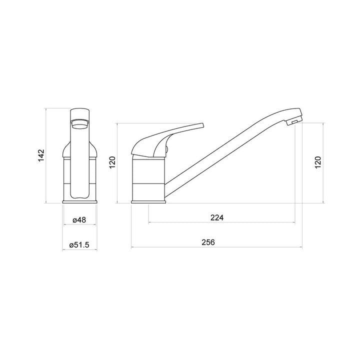 Spey Single Lever Kitchen Mixer - By Voda Design