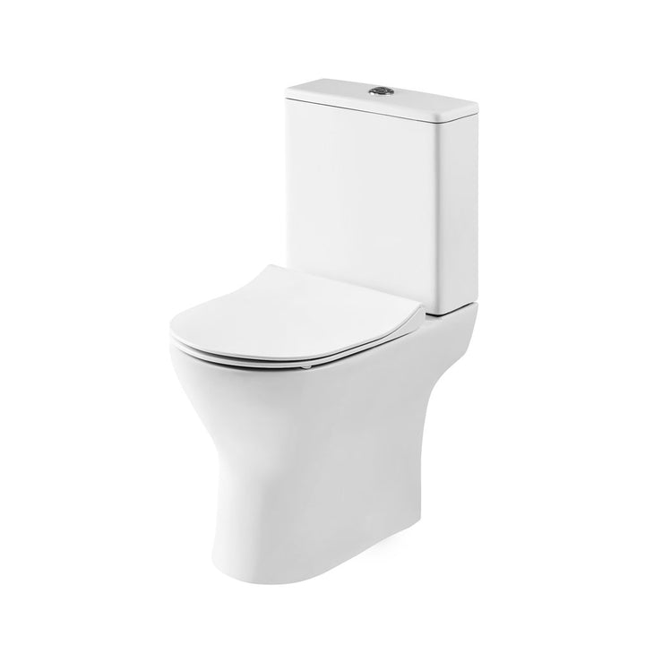 Compact Rimless Close Coupled Pan, Cistern & Soft Close Seat - TOILETSET5