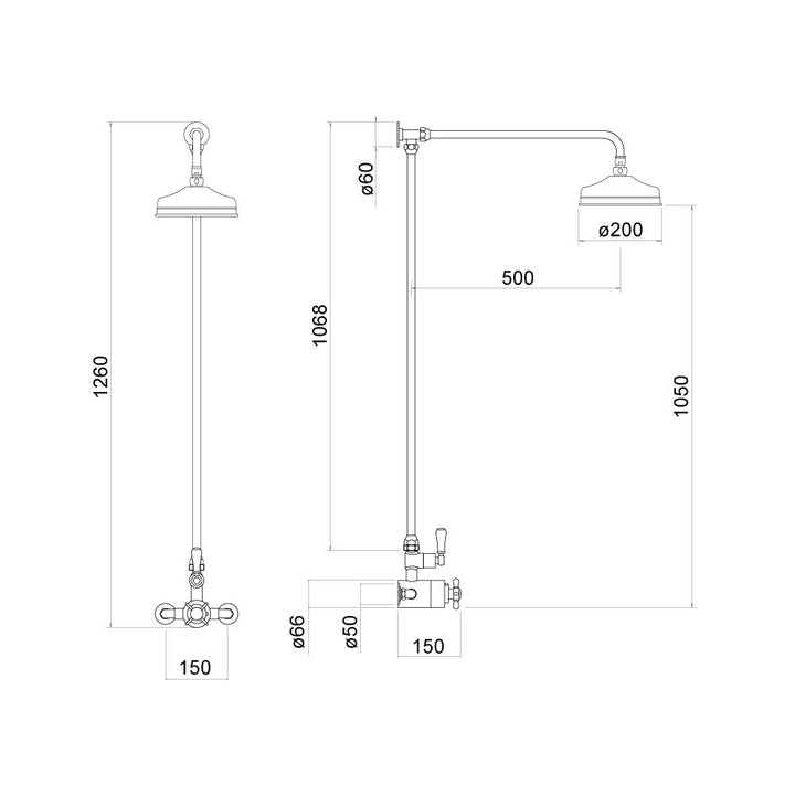 Mackenzie Traditional Exposed Thermostatic Shower Set  - By Voda Design